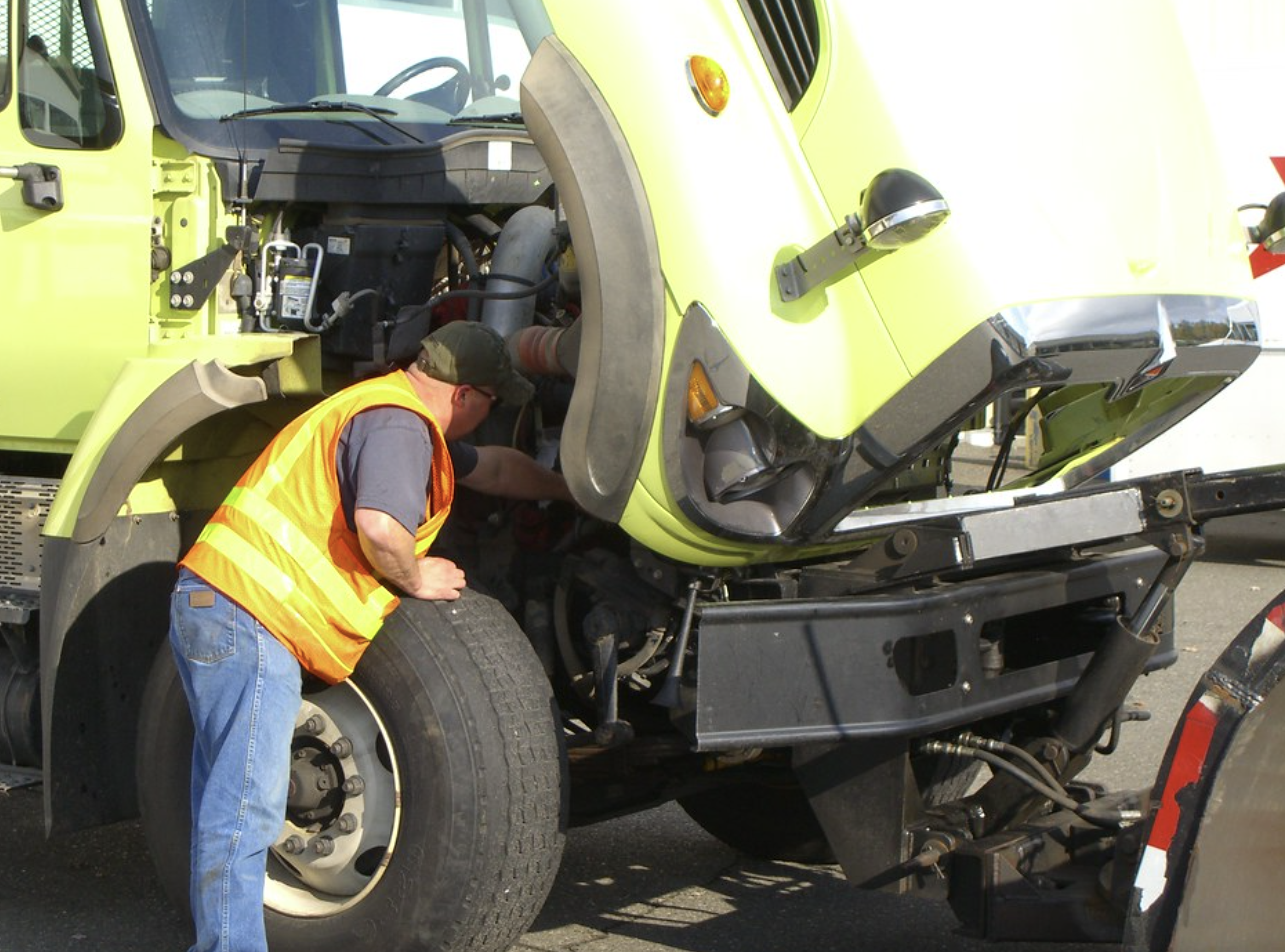 this image shows mobile truck repair in Elmont, NY